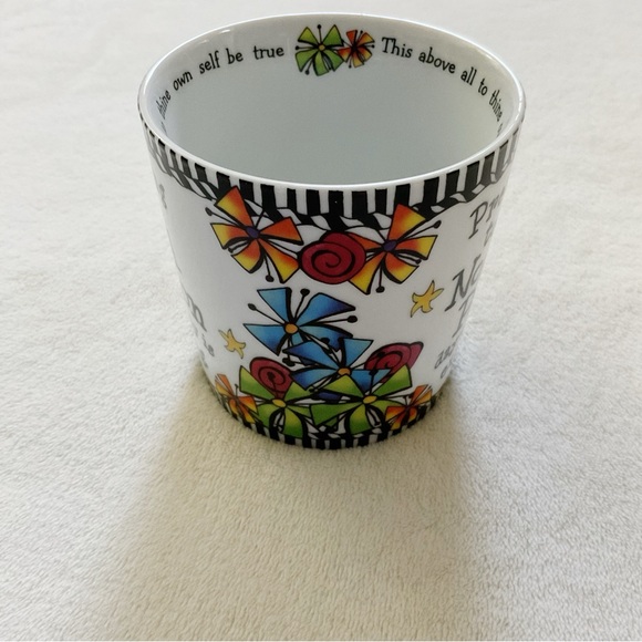 Suzy Toronto Pretending to Be A Normal Person Mug Cup Colorful Floral Whimsical - Picture 6 of 9